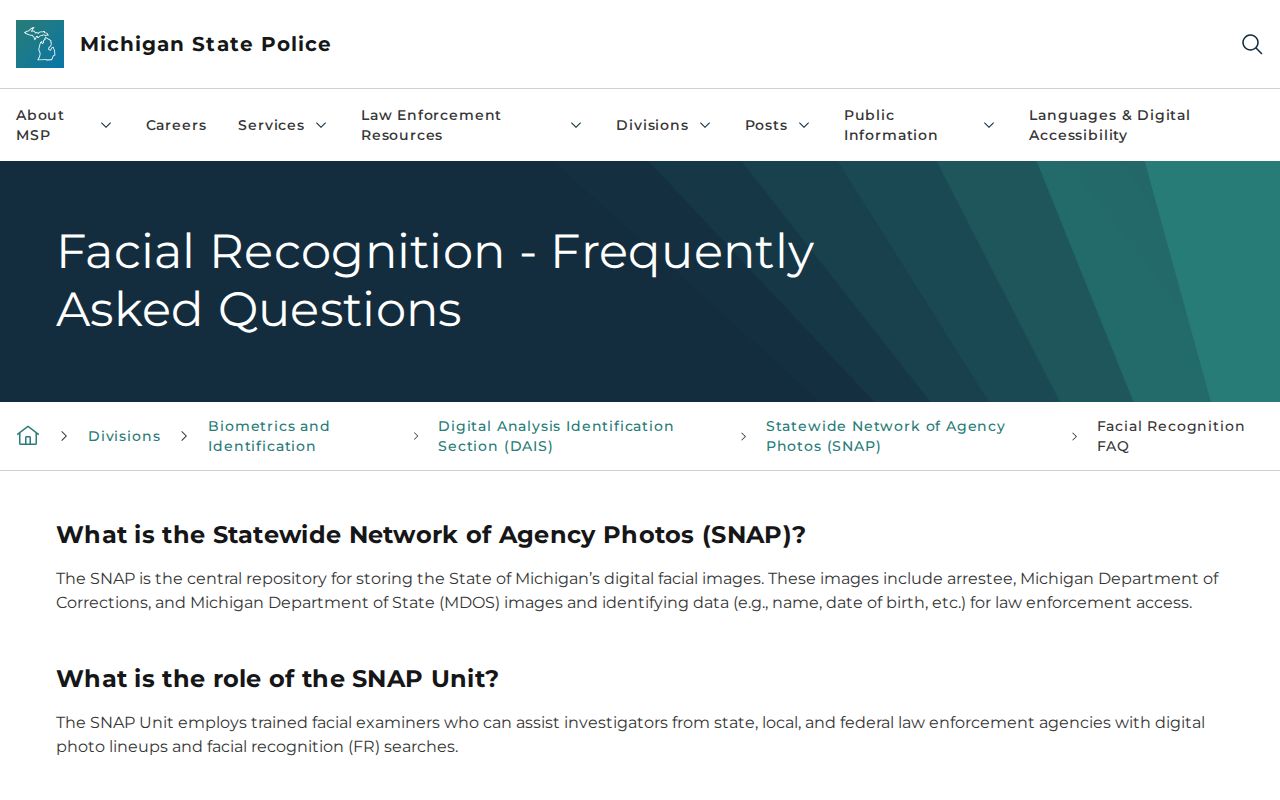 Lenawee County release mugshot and Michigan arrestee image system limits