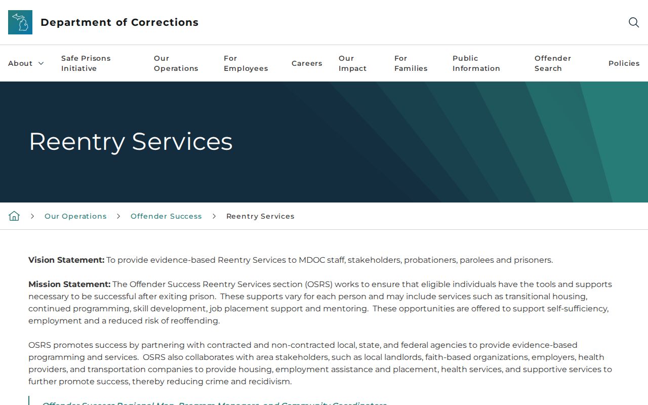 Lenawee County parole reentry services and referral information